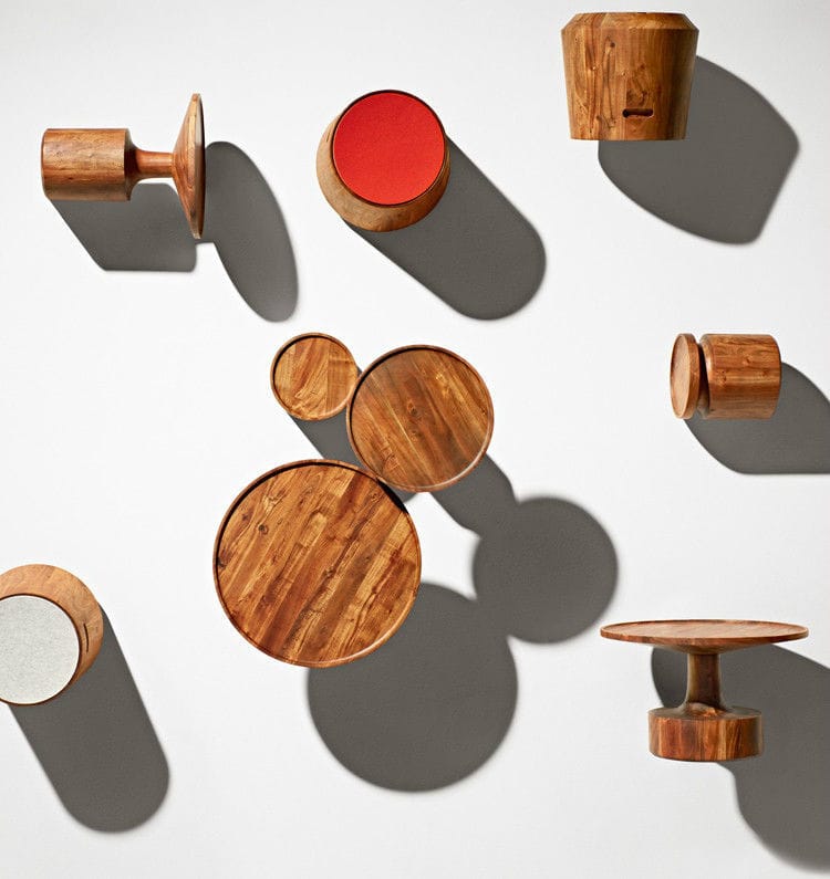 Contemporary Coffee Table Solid Wood Round Turn Blu Dot Contemporary Coffee Table Solid Wood Round