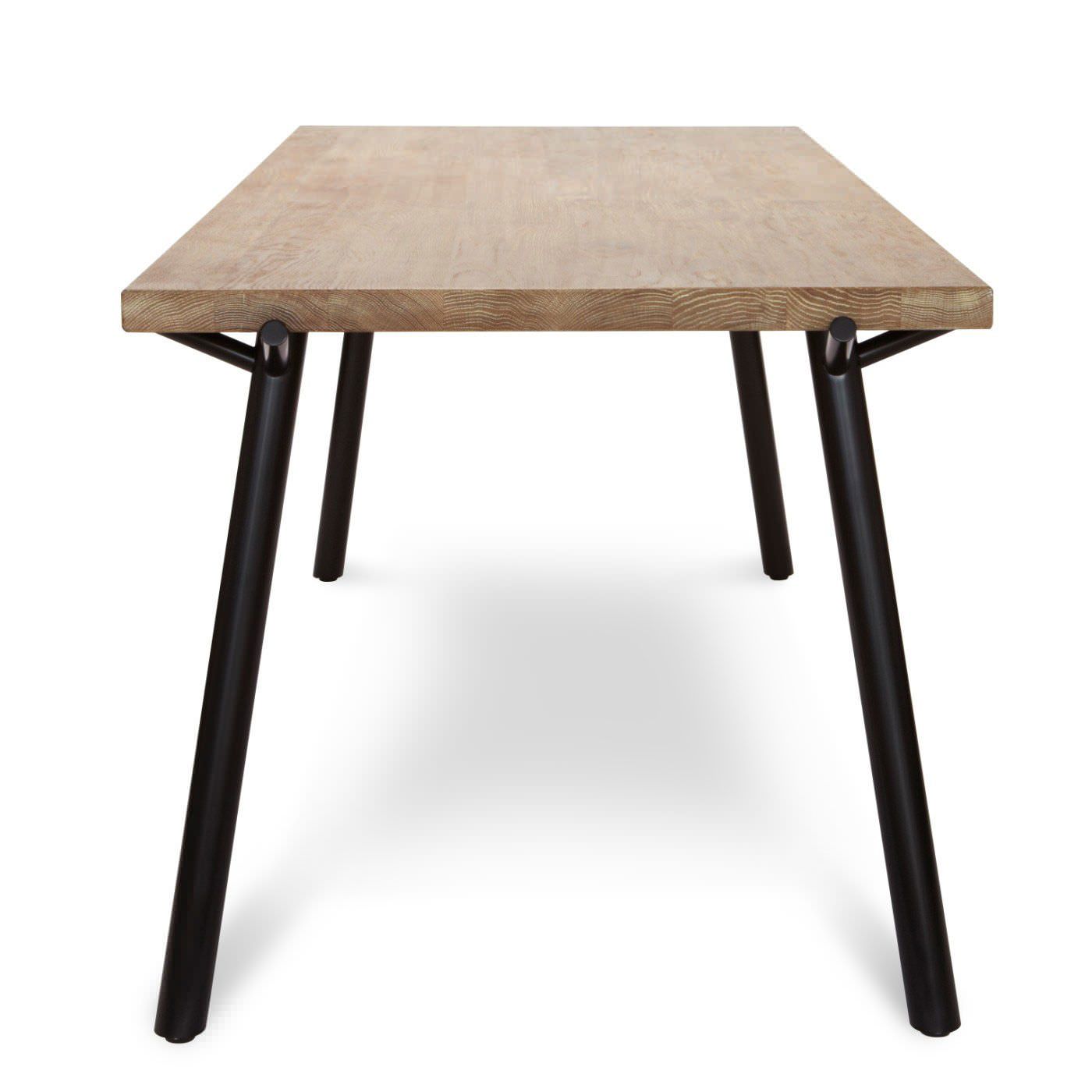 Contemporary Dining Table Oak Solid Wood Powder Coated Steel Contemporary Dining Table Oak Solid Wood Powder Coated Steel