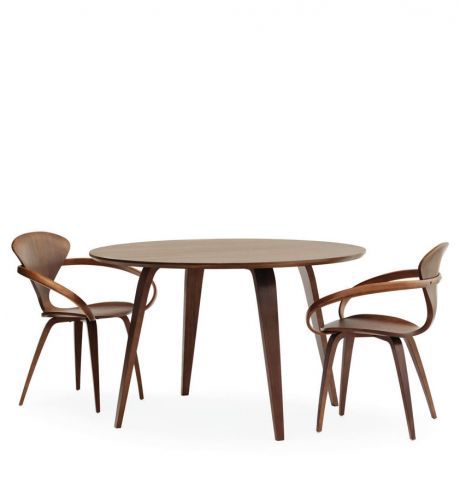 Contemporary Dining Table Walnut Molded Plywood Round Contemporary Dining Table Walnut Molded Plywood Round
