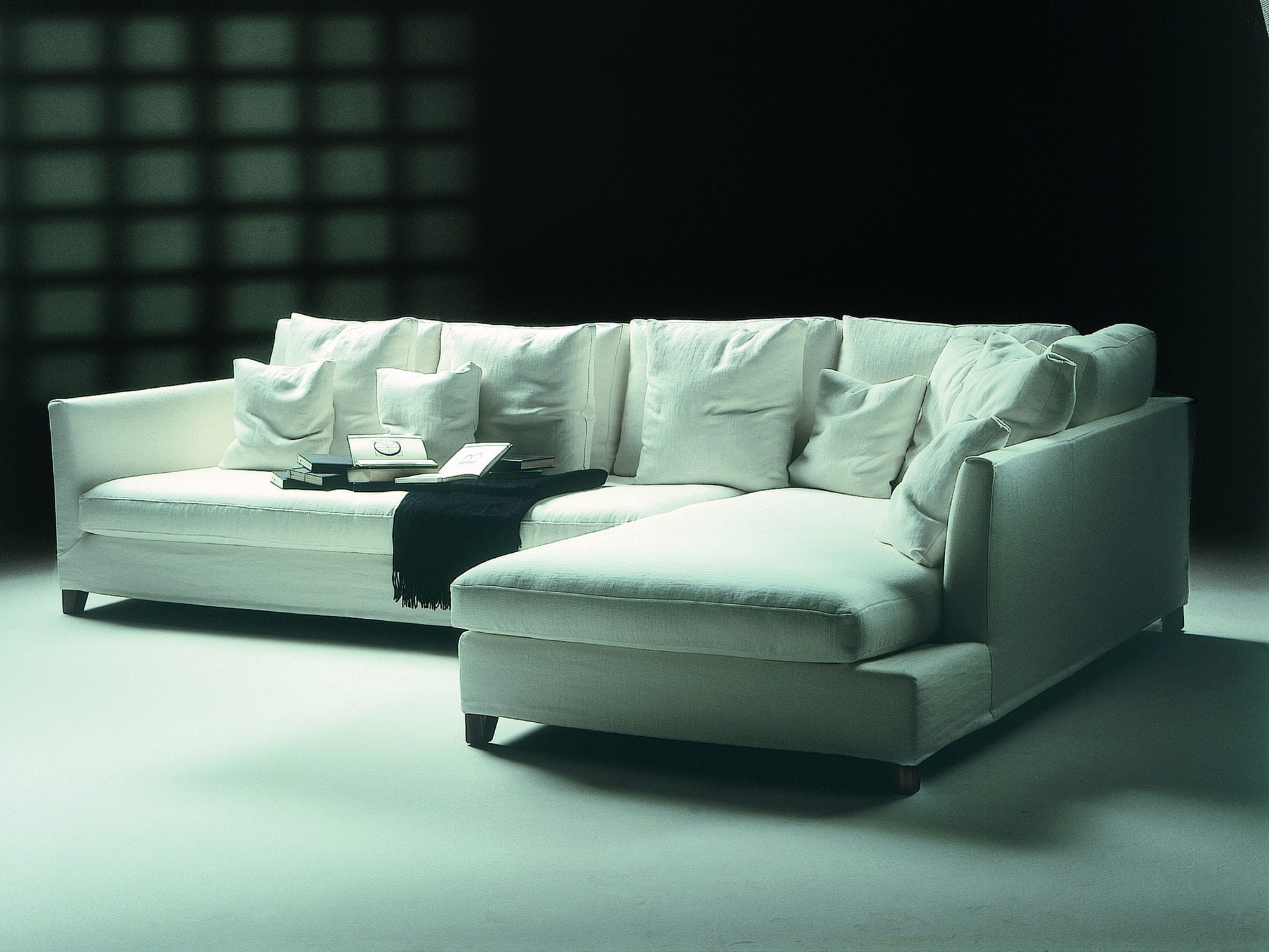 Modular sofa contemporary leather fabric VICTOR