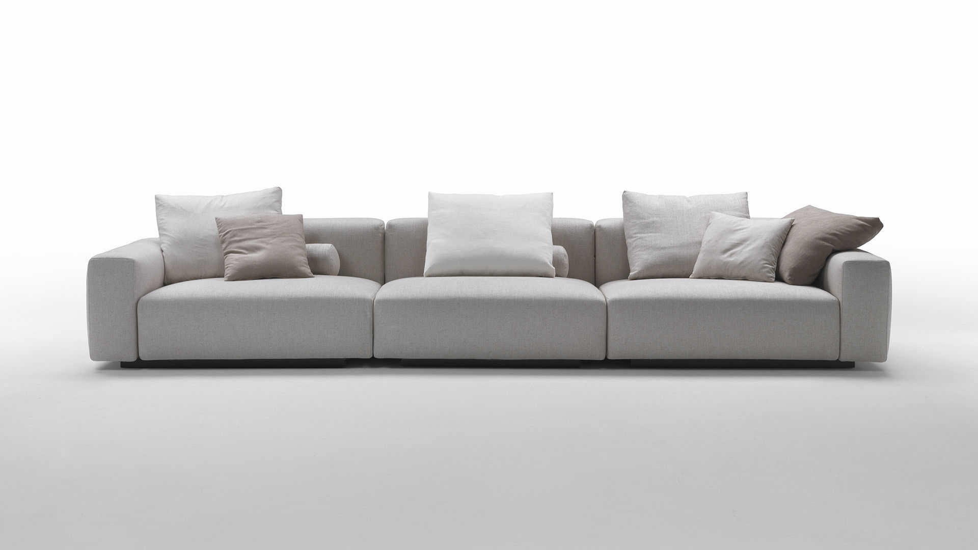 Modular Sofa Contemporary Fabric Leather Lario 88 Modular Sofa Contemporary Fabric Leather Lario 88