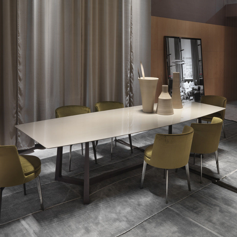 Contemporary Dining Table Solid Wood Lacquered Stained Contemporary Dining Table Solid Wood Lacquered Stained