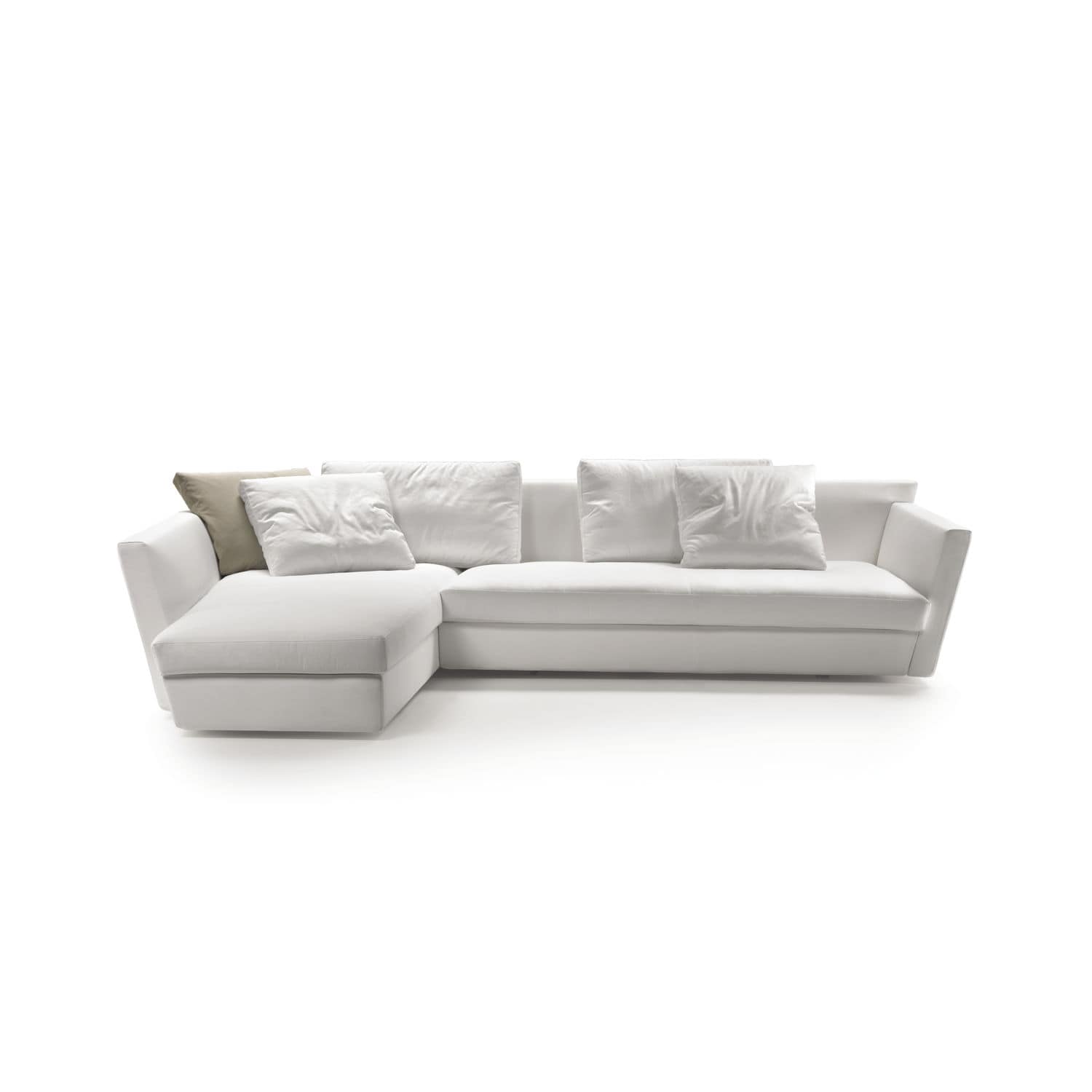 Modular sofa contemporary leather fabric ADAGIO by Daniel
