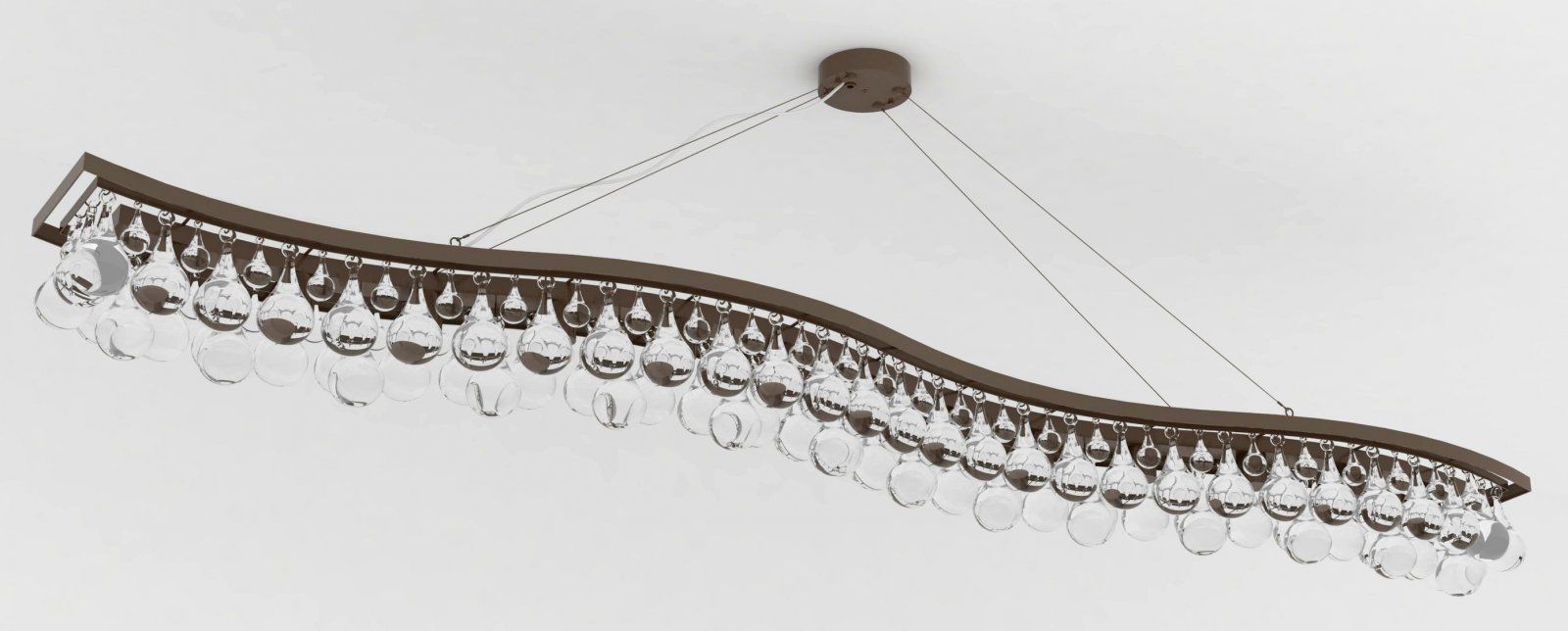Contemporary Chandelier Glass Nickel Bronze Arctic Pear Contemporary Chandelier Glass Nickel Bronze