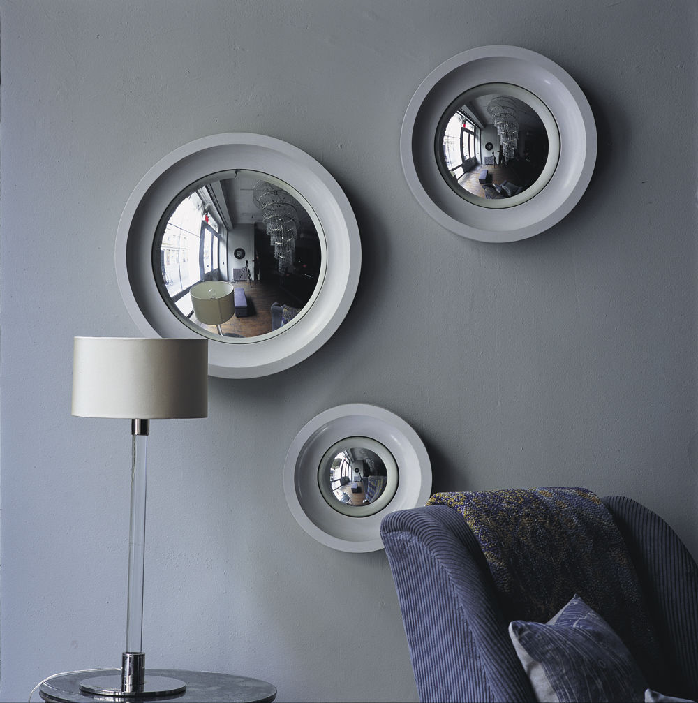 Convex Wall Mirror wall-mounted mirror / contemporary / circular - convex - ochre Convex Wall Mirror wall-mounted mirror / contemporary / circular - convex - ochre