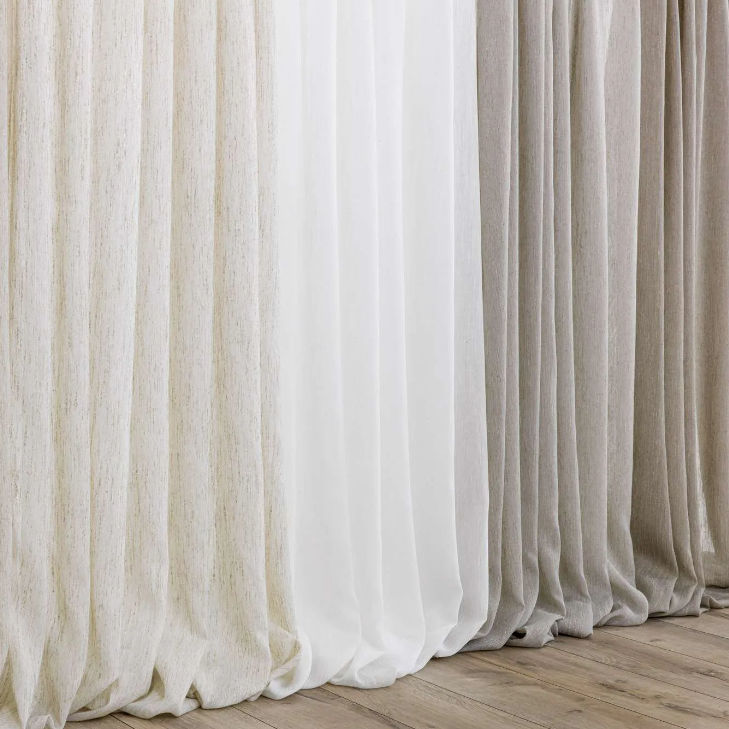 Plain Sheer Curtain Fabric Cinecitt Ciesse Tendaggi Srl