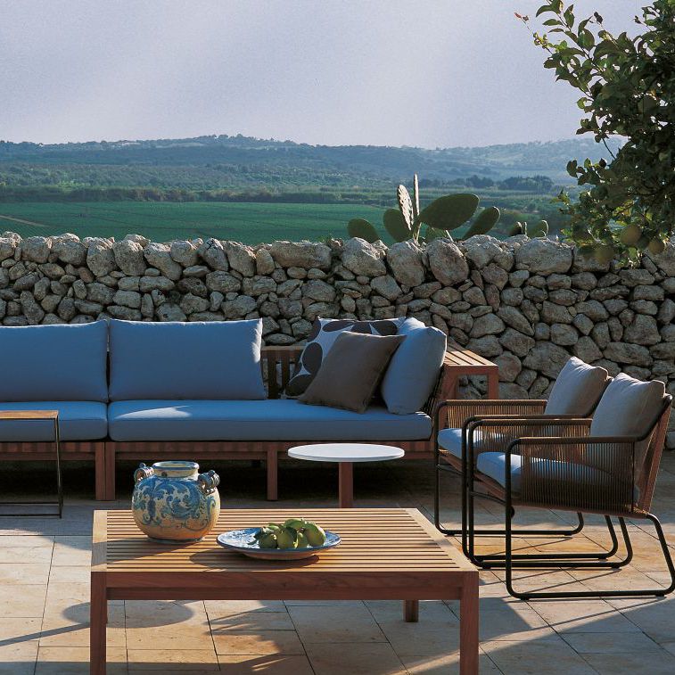 Contemporary Coffee Table Teak Square Outdoor Network 038 Roda Contemporary Coffee Table Teak Square Outdoor Network 038