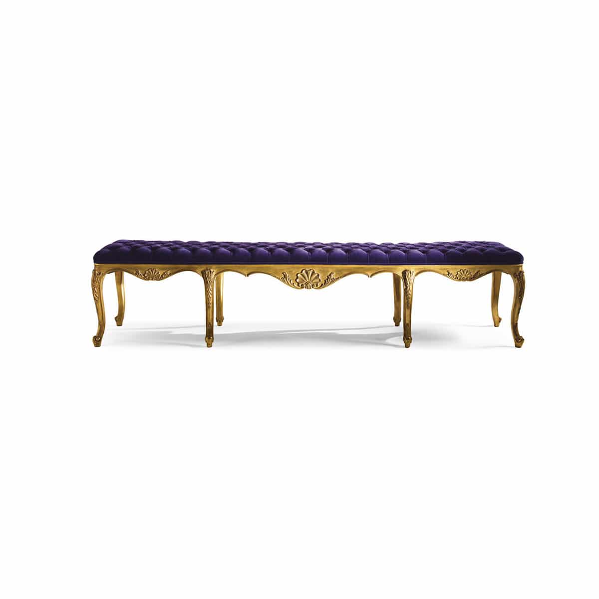 Louis XV style upholstered bench / beech - ART. 1244