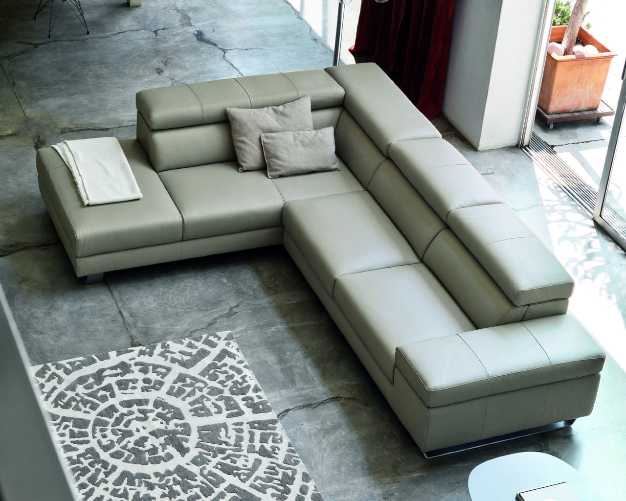 Corner sofa / contemporary / leather / 4 seater alison doimo sofas Doimo divani pelle