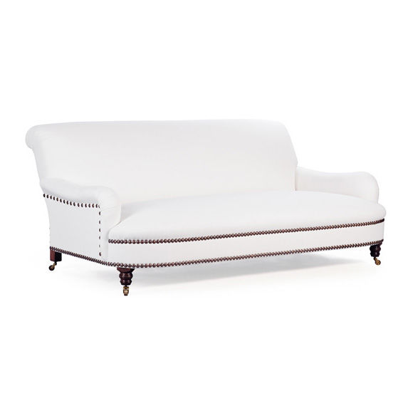 Traditional Sofa Fabric 2 Person White Jules George Smith Traditional Sofa Fabric 2 Person White Jules