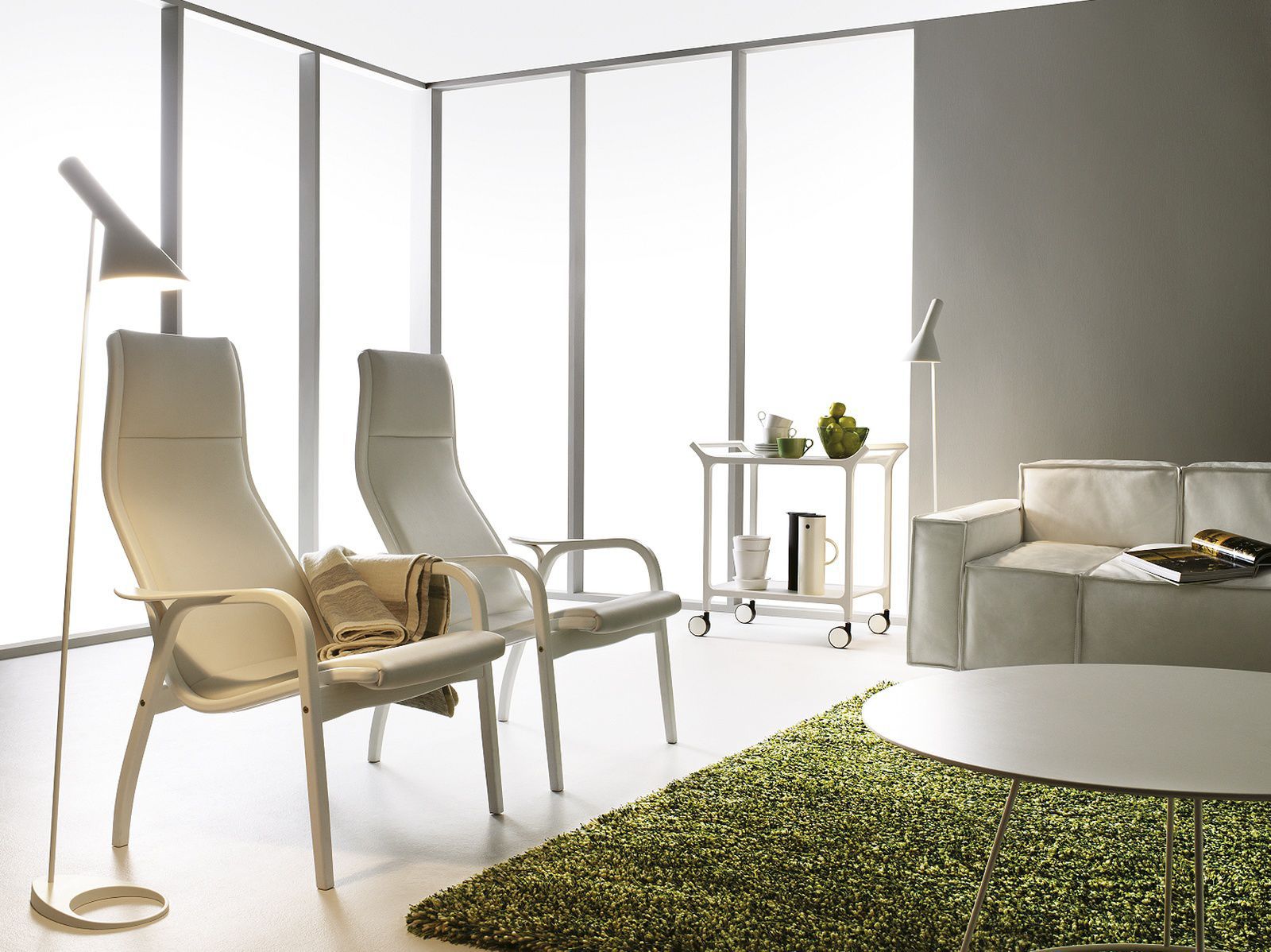 Scandinavian design armchair / with footrest / beech / oak ... Kreative ideer skråvæg