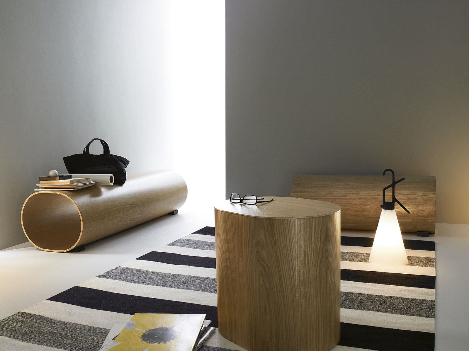 Indoor bench / original design / oak / residential log swedese ... Kreative ideer skråvæg