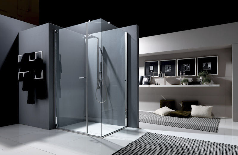 Swing shower screen / for alcoves - NUBIAN: N1A - Bianchi & Fontana Swing shower screen / for alcoves - NUBIAN: N1A - Bianchi & Fontana