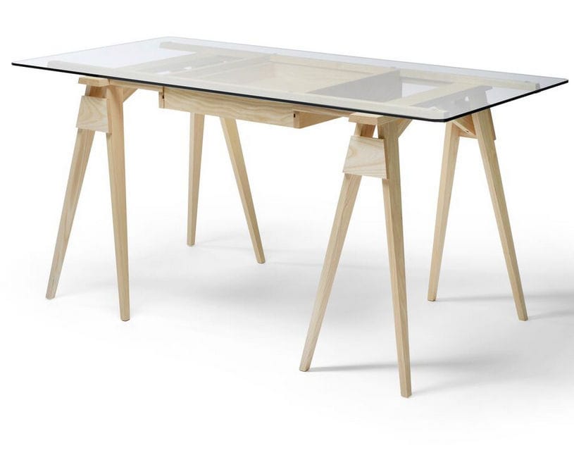 Scandinavian Design House wooden desk / glass / scandinavian design / commercial - arco Scandinavian Design House wooden desk / glass / scandinavian design / commercial - arco