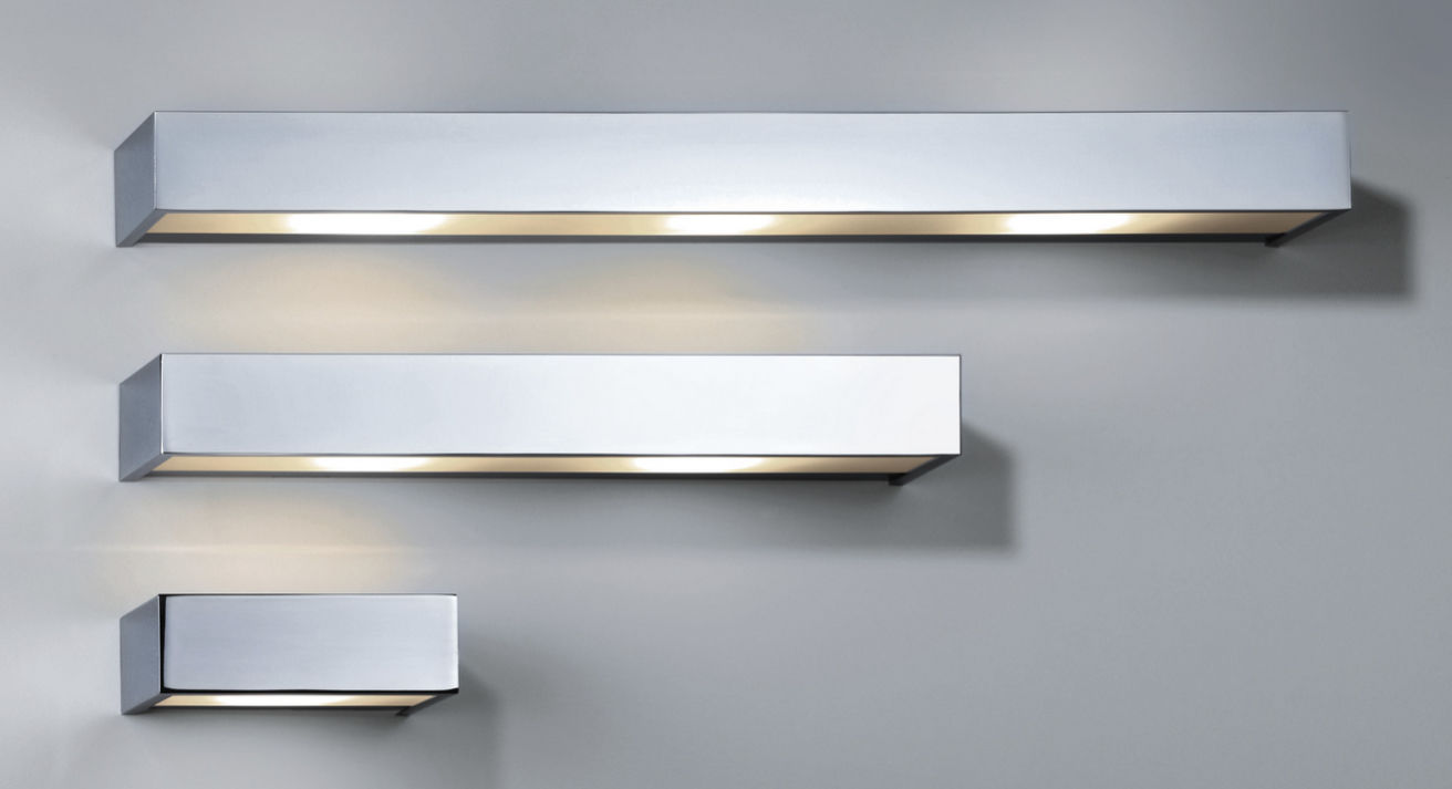contemporary wall light gold plated brass led rectangular