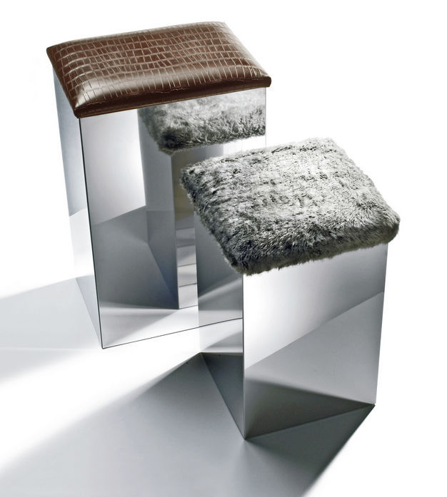 Contemporary Stool Stainless Steel Synthetic Leather With Contemporary Stool Stainless Steel Synthetic Leather With Storage Compartment