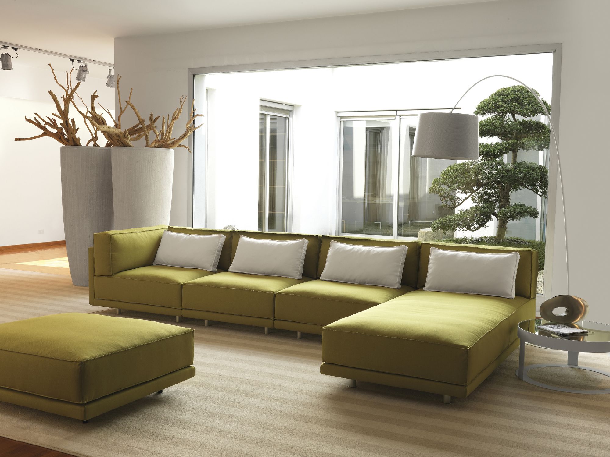 Modular sofa bed contemporary fabric DENNIS by Guido