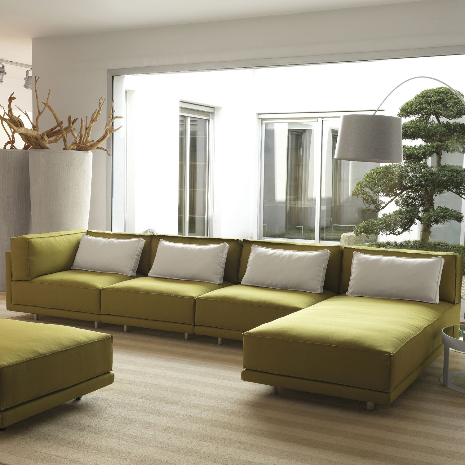 Modular sofa bed contemporary fabric DENNIS by Guido