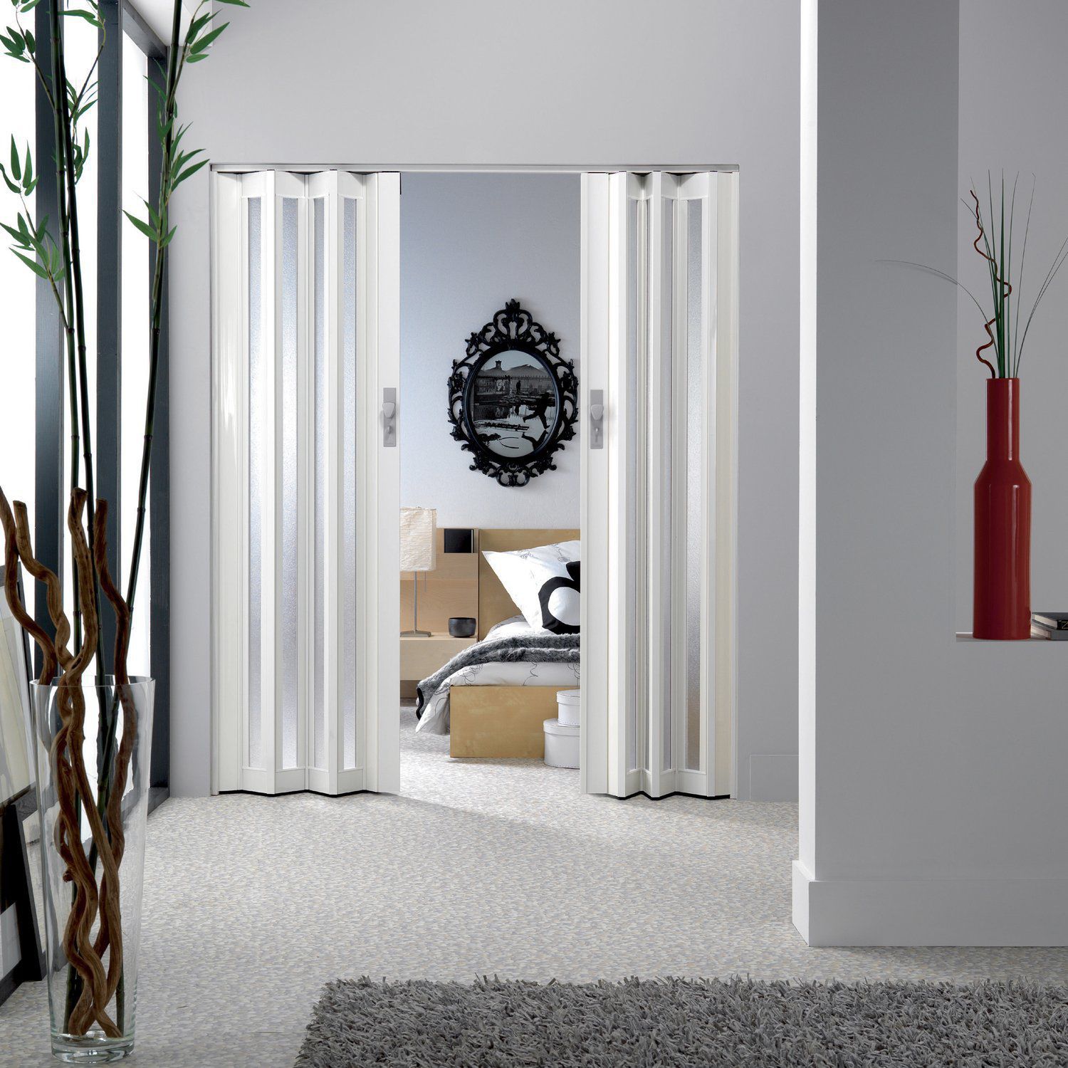 Indoor door / folding / wooden / semi-glazed - LARYA - GROSFILLEX ... Indoor door / folding / wooden / semi-glazed - LARYA - GROSFILLEX ...