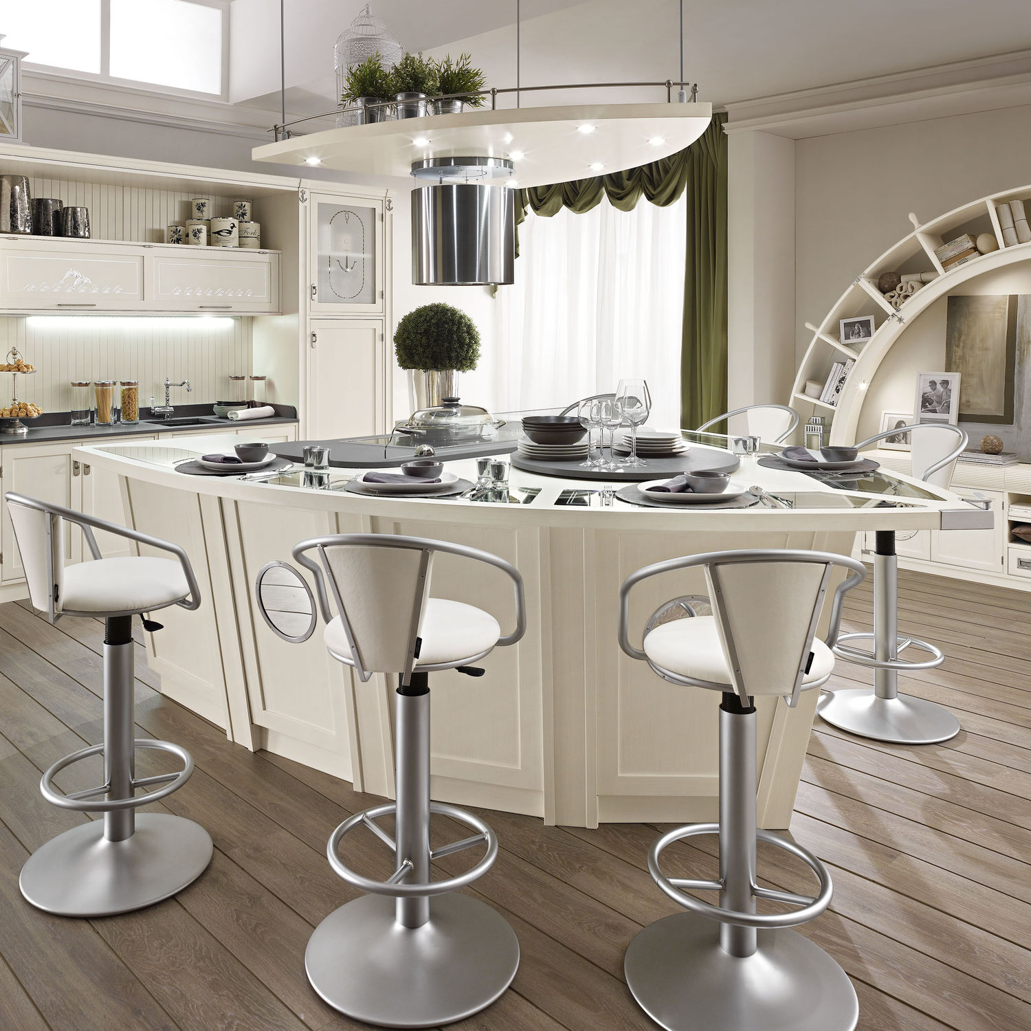 Cucine con tavolo: idee per disposizione cucina cucine. cucina con ...