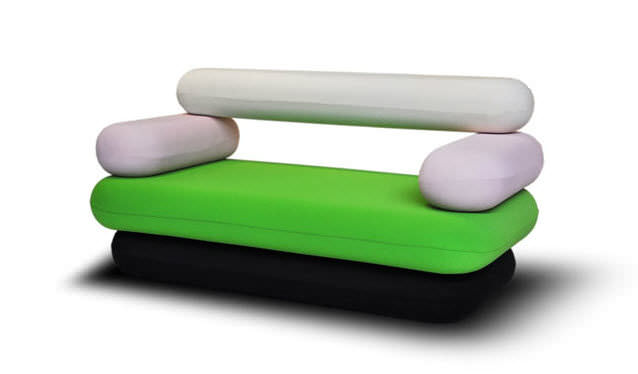 Original design sofa / fabric / by karim rashid / 2 seater hot ...