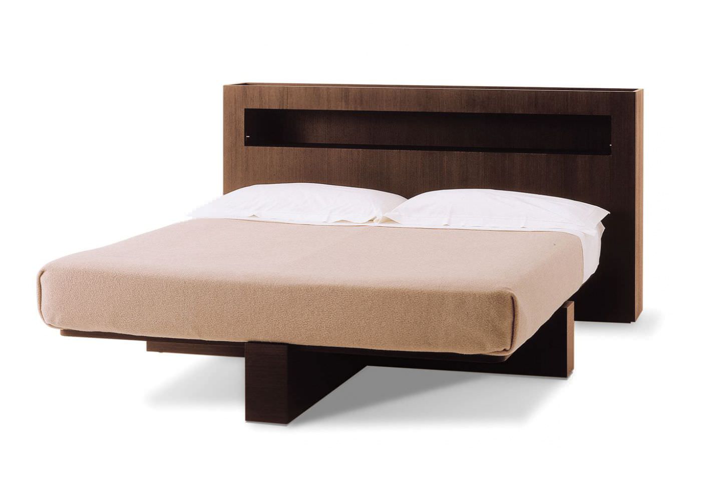 Double Bed Headboard Contemporary Oak Integrated Bedside Table Double Bed Headboard Contemporary Oak Integrated Bedside Table