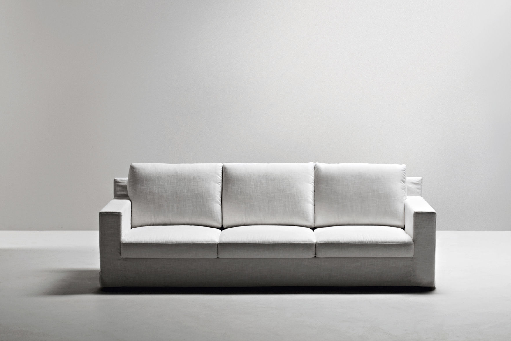 Modular sofa contemporary leather fabric MANHATTAN by LC