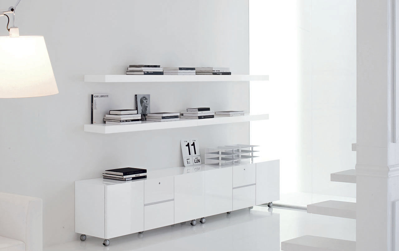 Contemporary Sideboard Wooden Lacquered Wood With Shelf Martex Contemporary Sideboard Wooden Lacquered Wood With Shelf