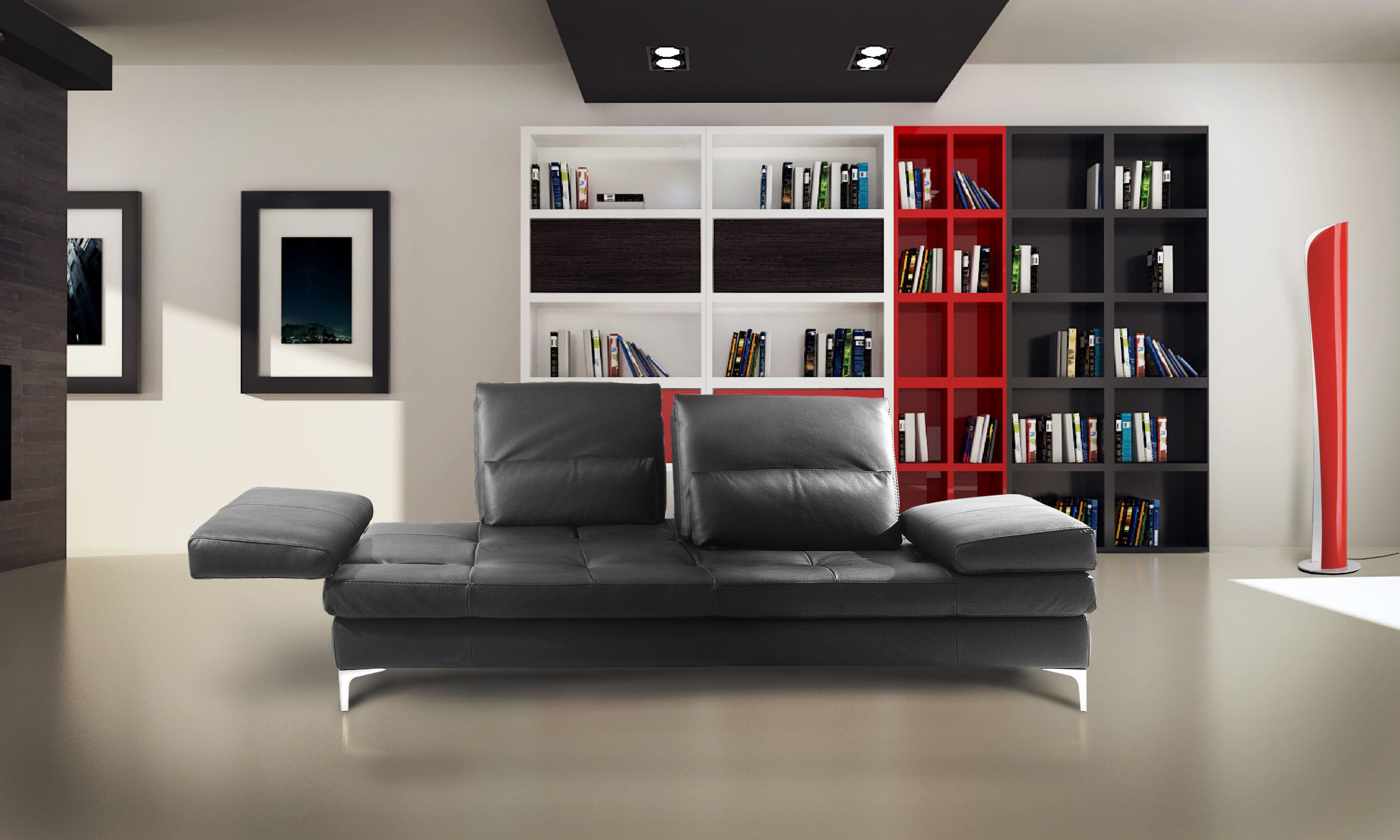 Modular sofa contemporary leather fabric CAMALEON Nieri