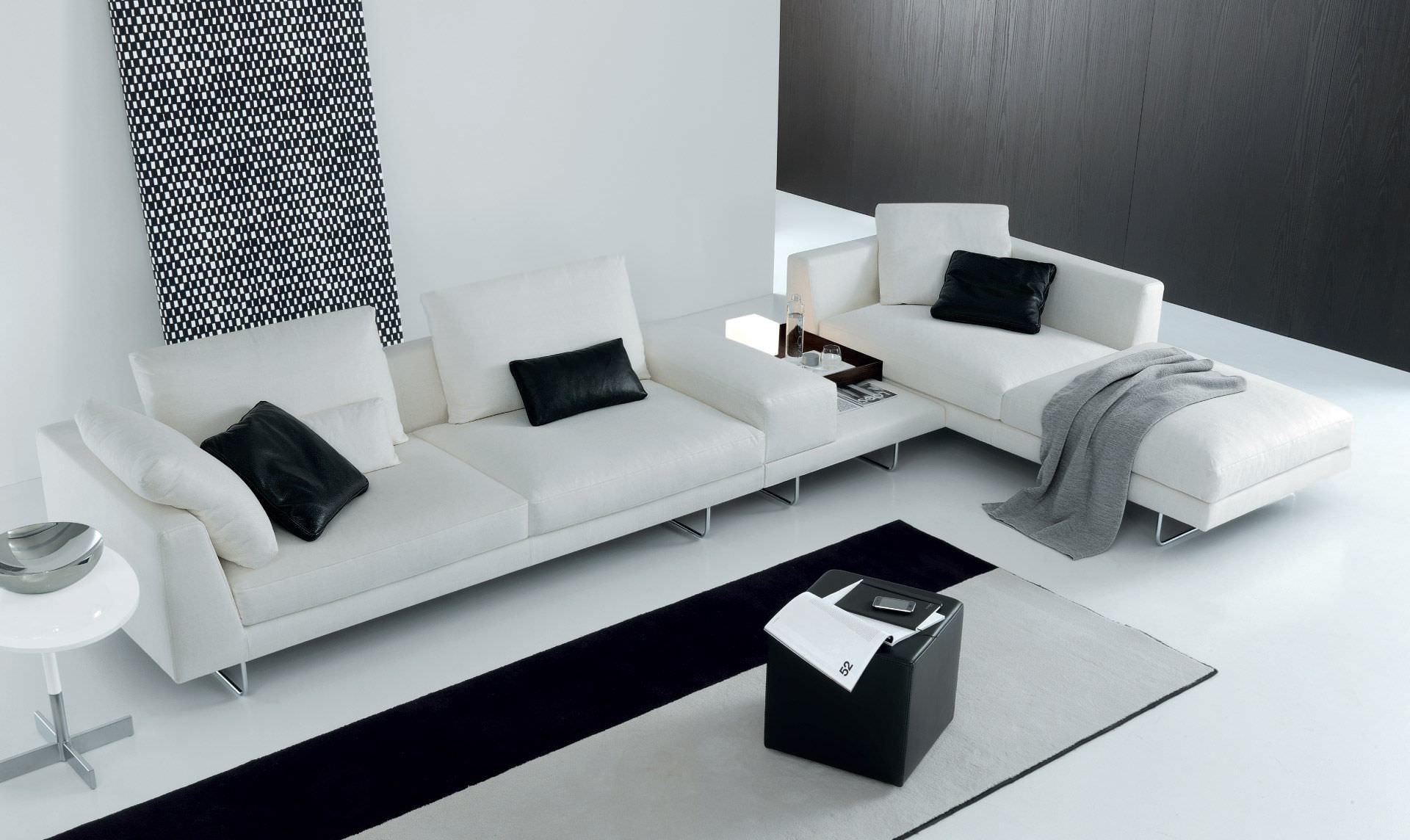 Modular sofa contemporary leather 7 seater and more BRIAN