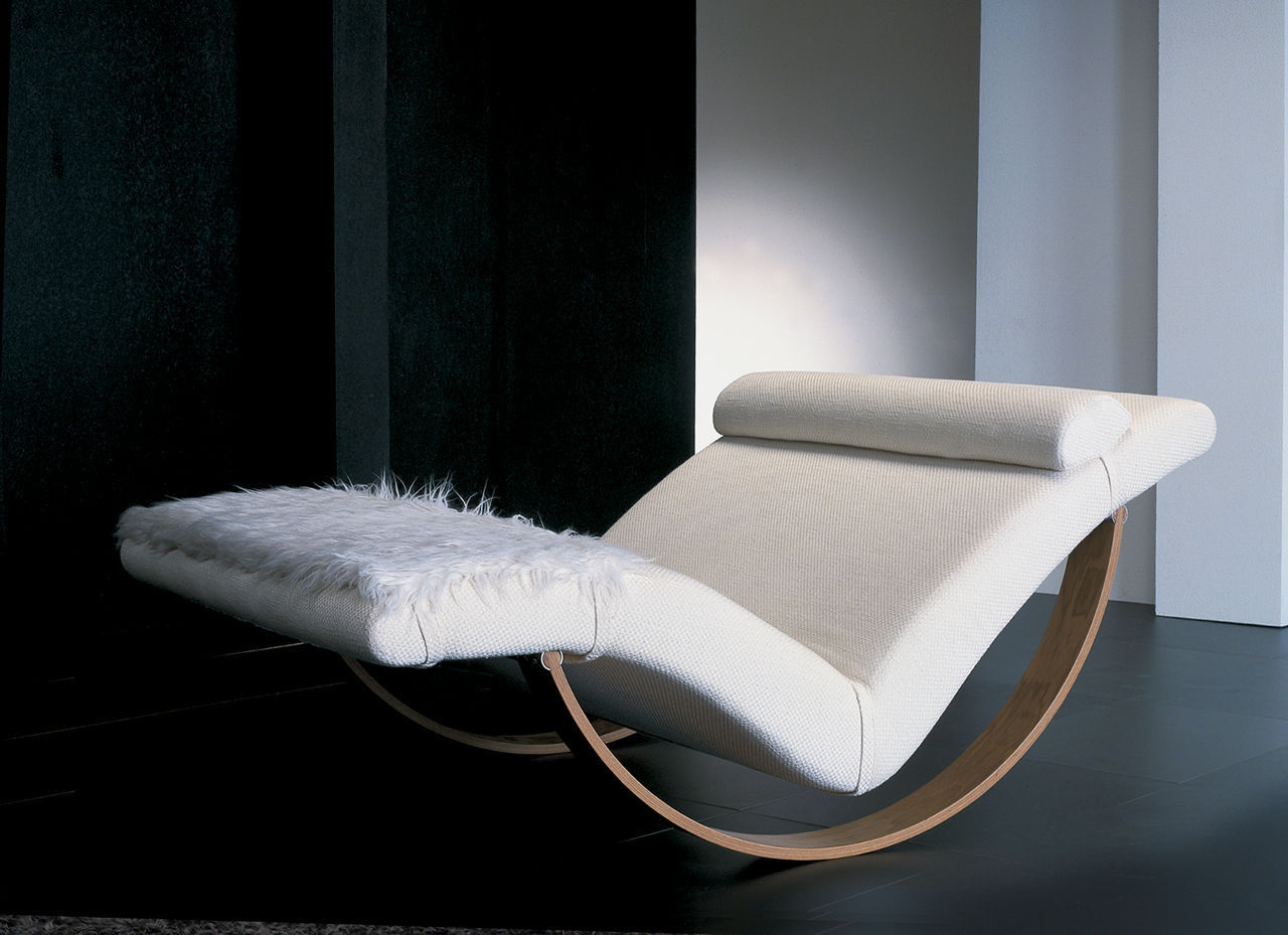 Contemporary chaise longue / fabric / metal / rocker - GABBIANO by ... Contemporary chaise longue / fabric / metal / rocker - GABBIANO by ...