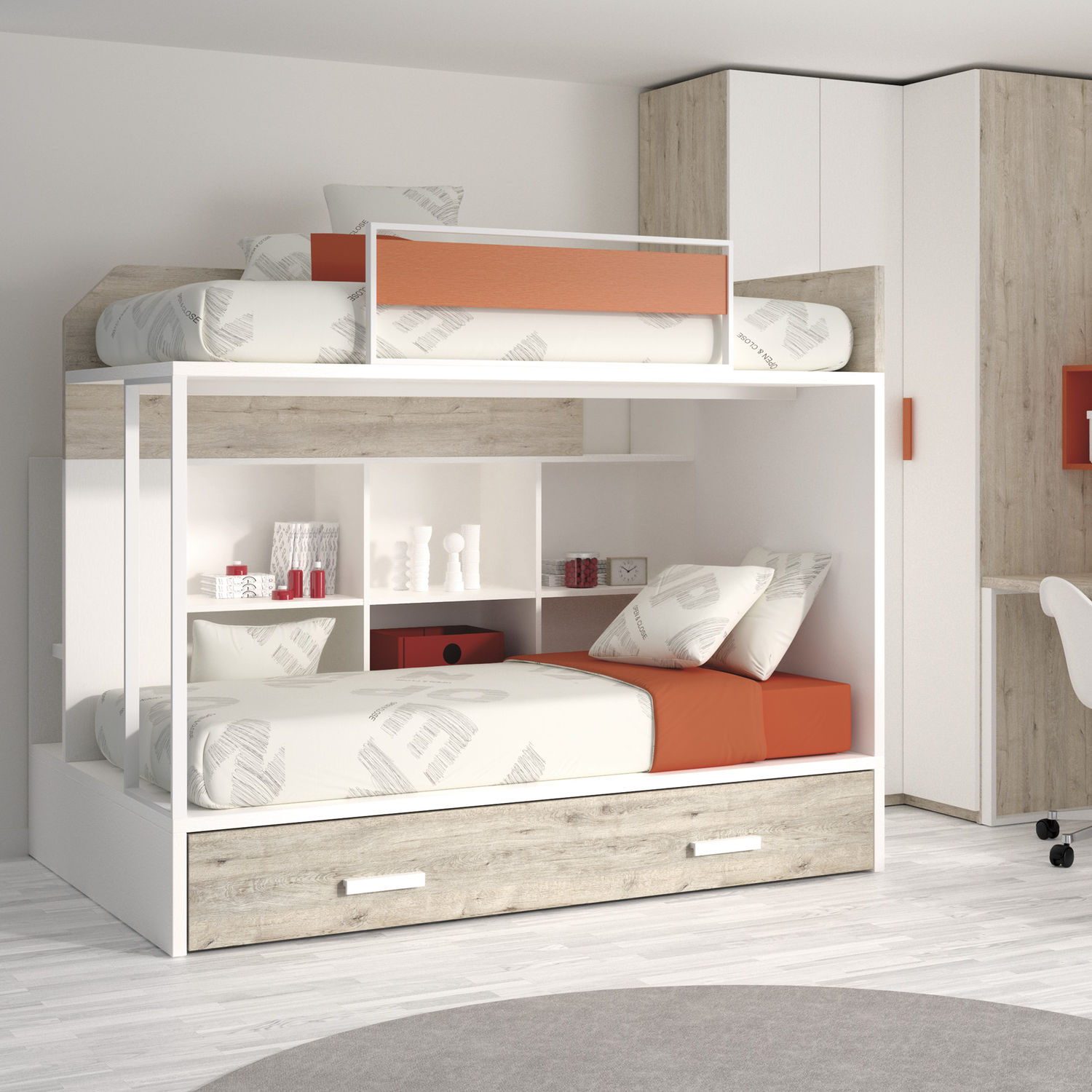 Letto soppalco con armadio sotto : letto soppalco con armadio ...