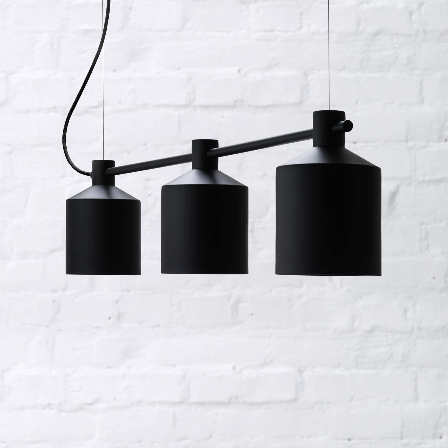 Pendant Lamp Contemporary Aluminum Steel Silo Trio By Note Pendant Lamp Contemporary Aluminum Steel Silo Trio By Note Design Studio