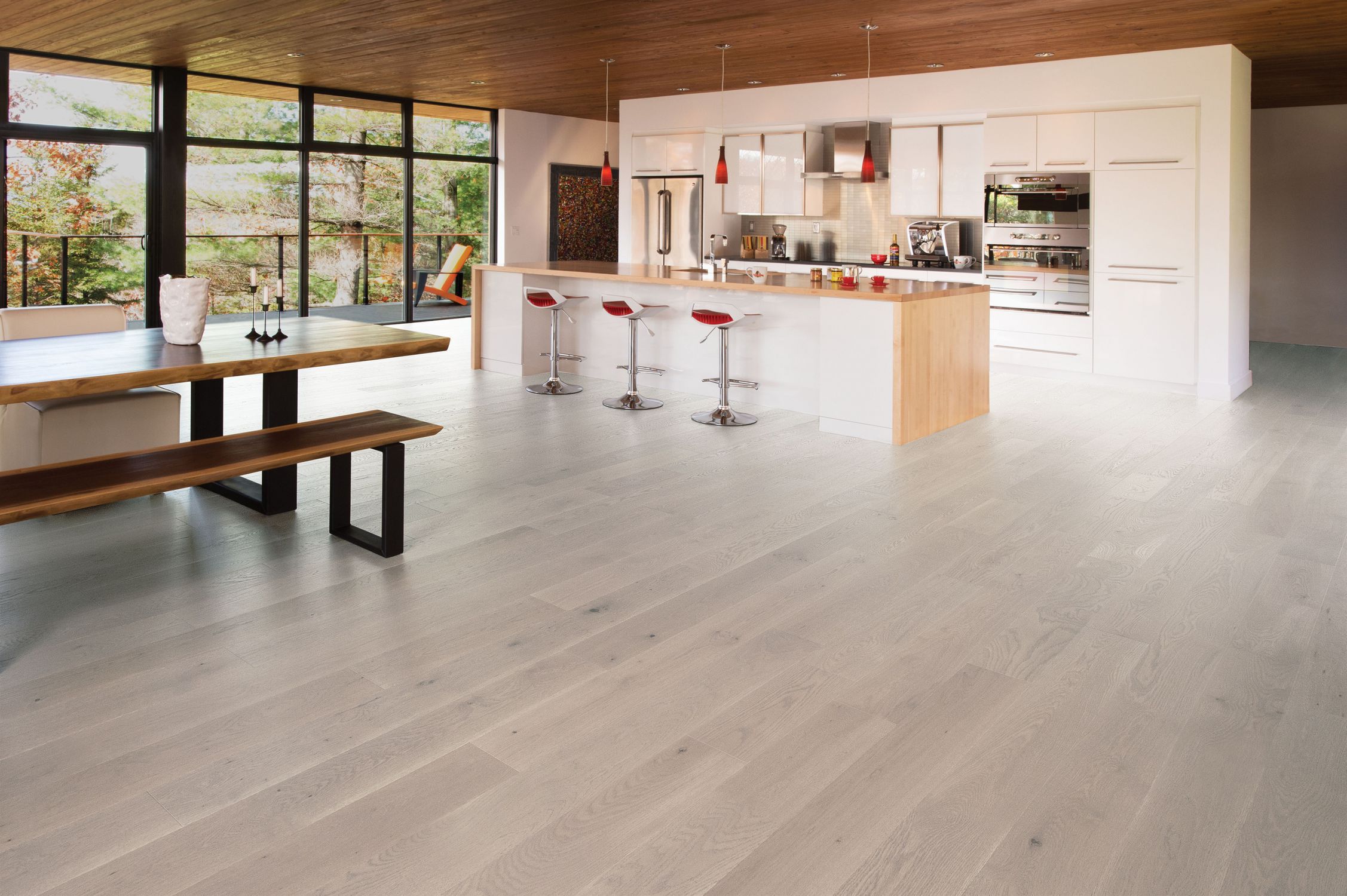 Engineered Parquet Floor Glued White Oak Matte Engineered Parquet Floor Glued White Oak Matte Snowdrift Light Character