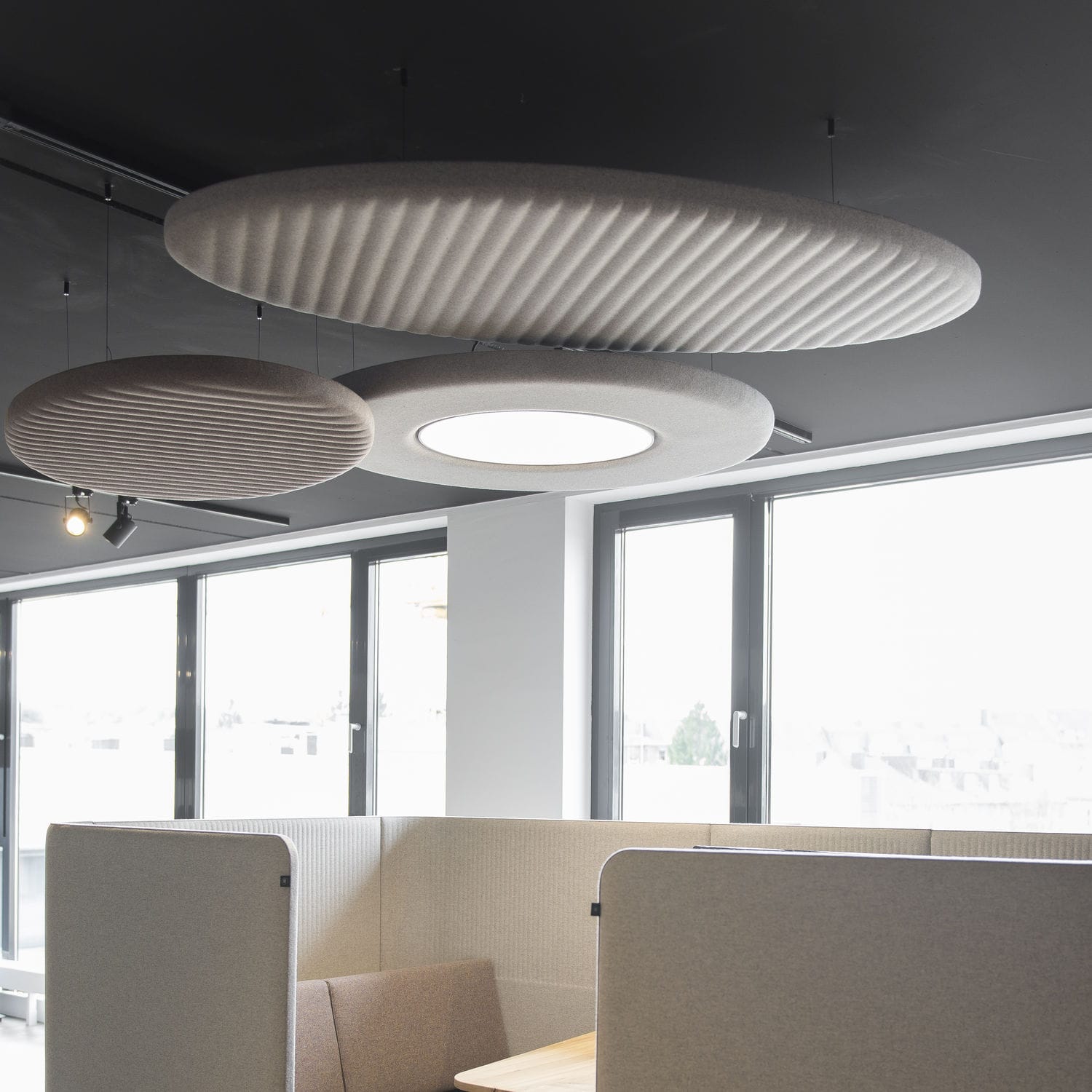 Fabric Acoustic Baffle Hanging Decorative Buzziland Buzzispace Fabric Acoustic Baffle Hanging Decorative Buzziland