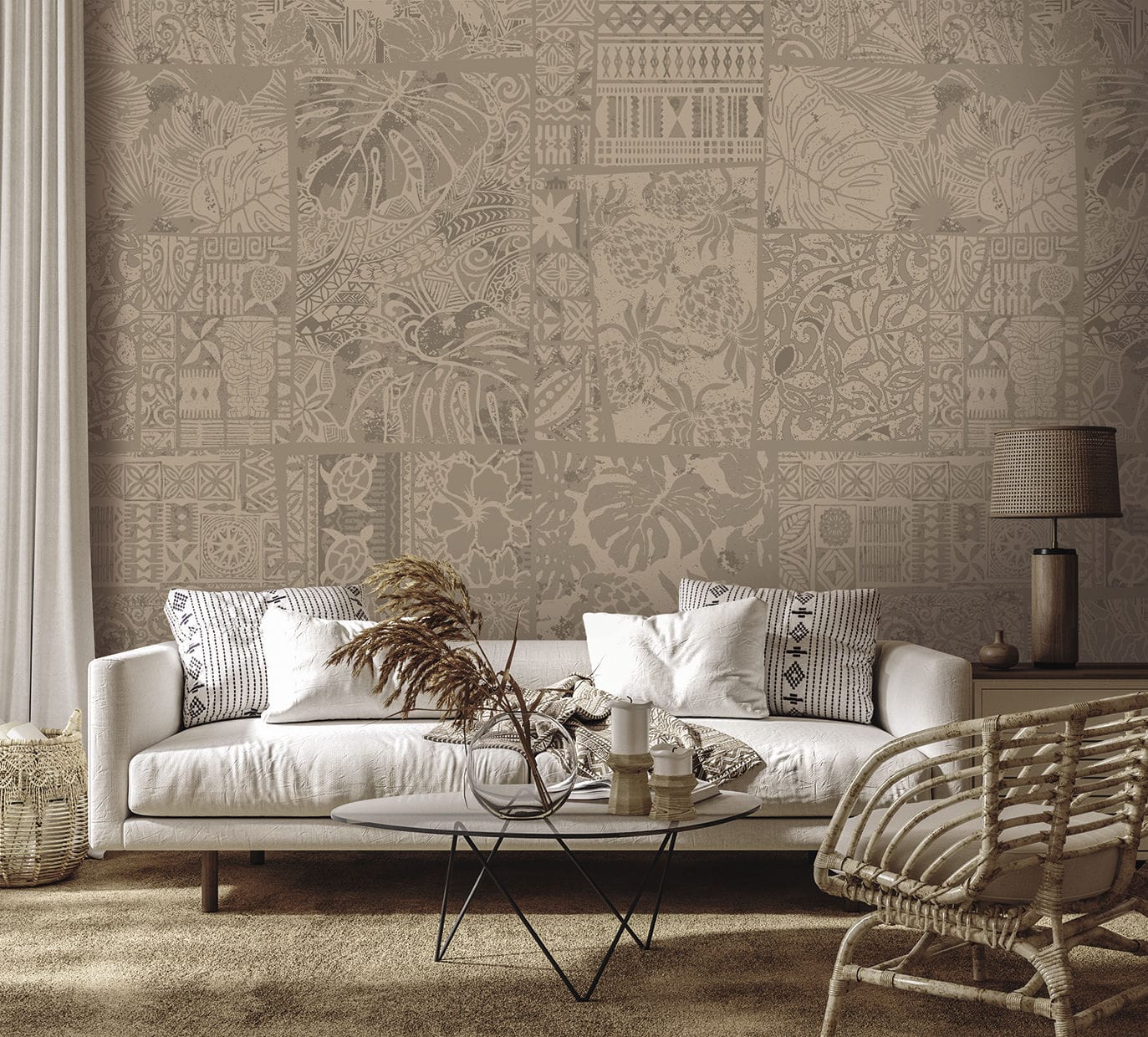 Contemporary Wallpaper Honolulu Hn Lgd D Cor Mural Sur Mesure