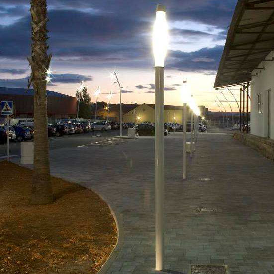 contemporary light column stainless steel methacrylate