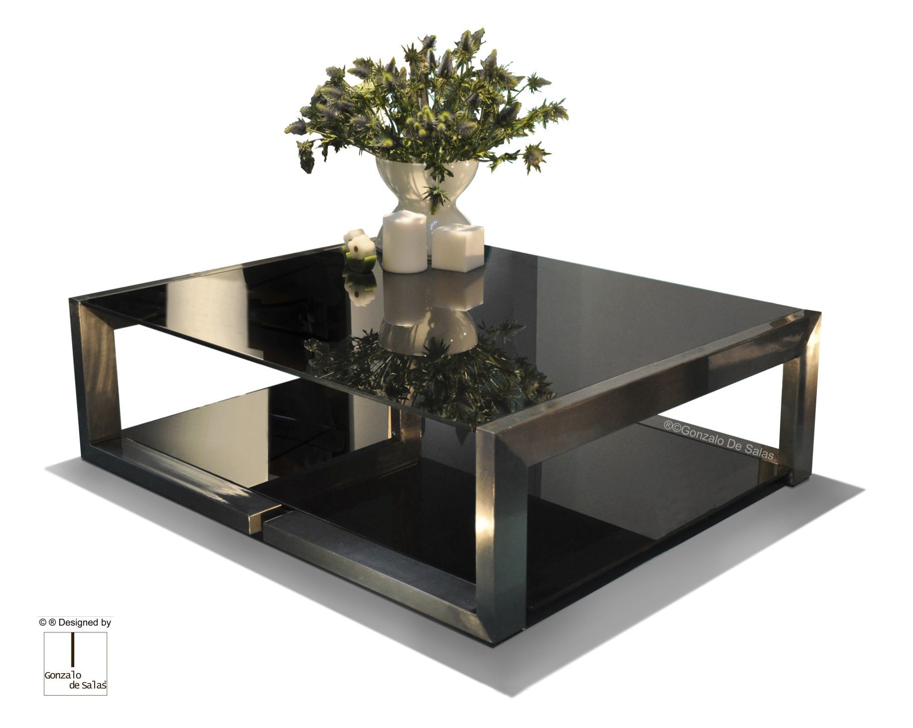 Contemporary Coffee Table Glass Square Demiblack Gonzalo - Contemporary Coffee Table Glass Square Demiblack contemporary coffee table glass square demiblack gonzalo - contemporary coffee table glass square demiblack