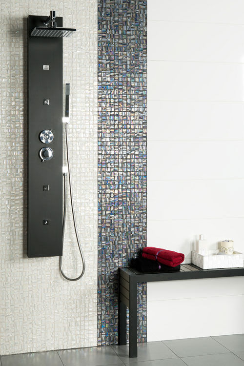 Bathroom Tile Ideas Mosaic indoor mosaic tile / bathroom / wall / glass - moon 25x25 Bathroom Tile Ideas Mosaic indoor mosaic tile / bathroom / wall / glass - moon 25x25