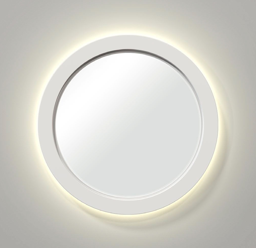 Wall Mounted Bathroom Mirror Illuminated Contemporary Round Wall Mounted Bathroom Mirror Illuminated Contemporary Round Backlit