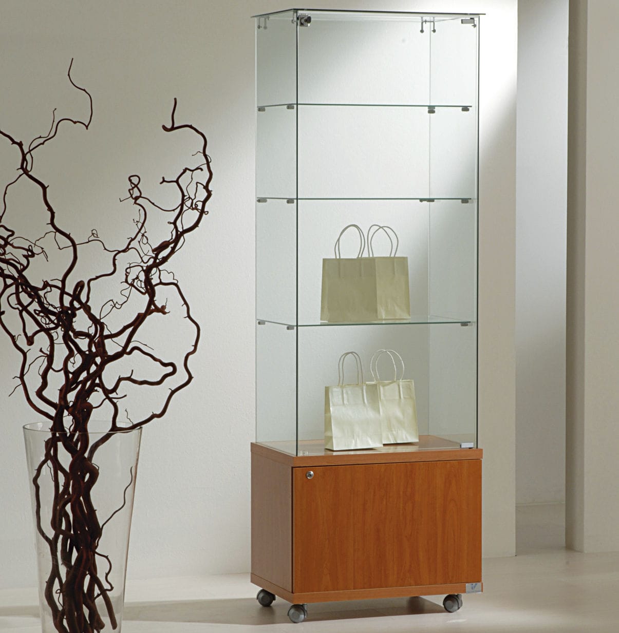 Contemporary Display Case M Italvetrine Freestanding