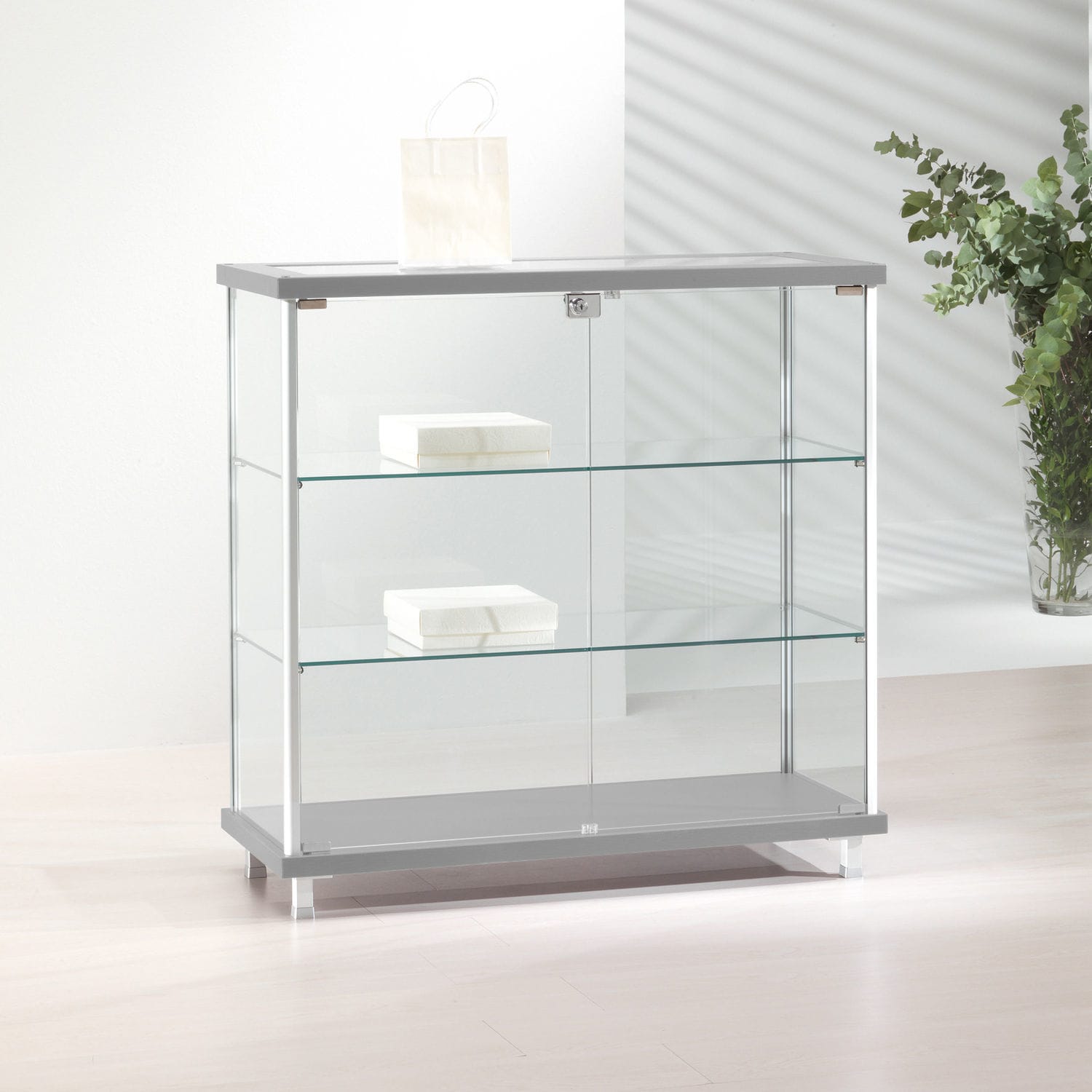 Contemporary Display Case B Italvetrine Freestanding