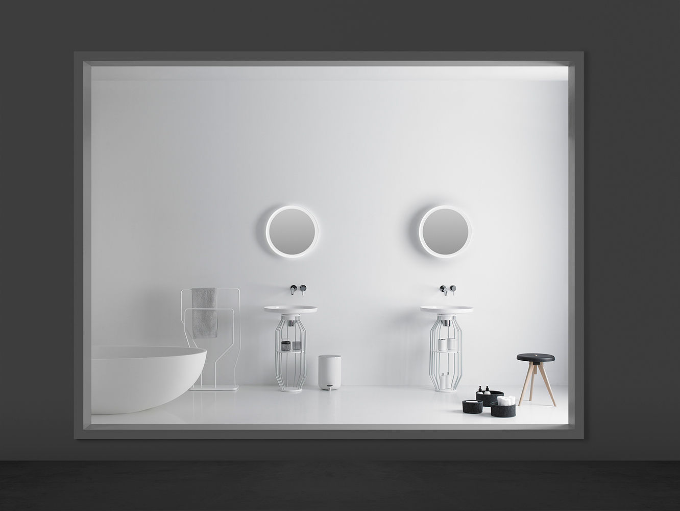 Wallmounted Mirror Contemporary Round Illuminated Bowl - Wallmounted Mirror Contemporary Round Illuminated Bowl Inbani wallmounted mirror contemporary round illuminated bowl - wallmounted mirror contemporary round illuminated bowl inbani
