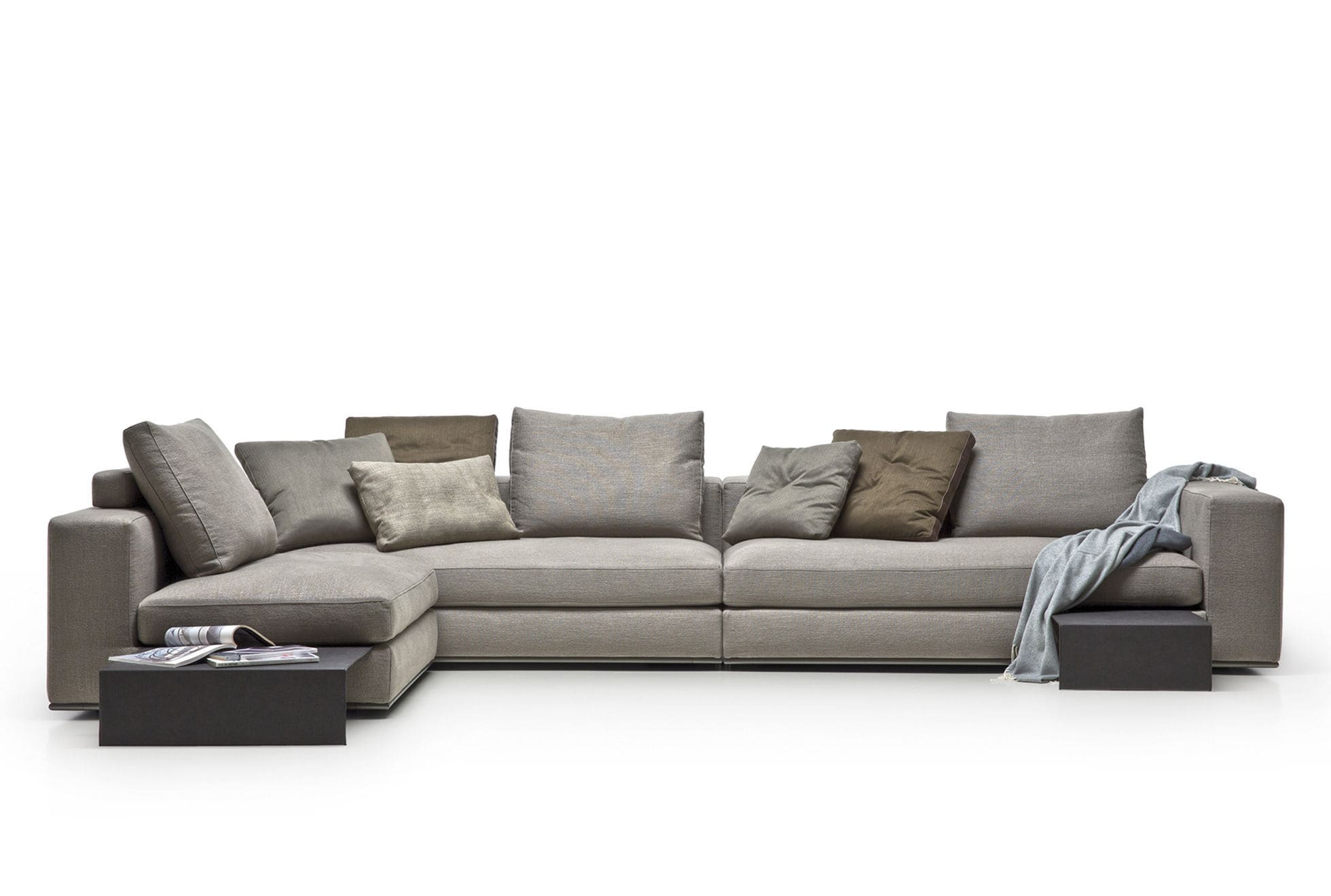 Modular sofa contemporary fabric brown SQUARE LINE art