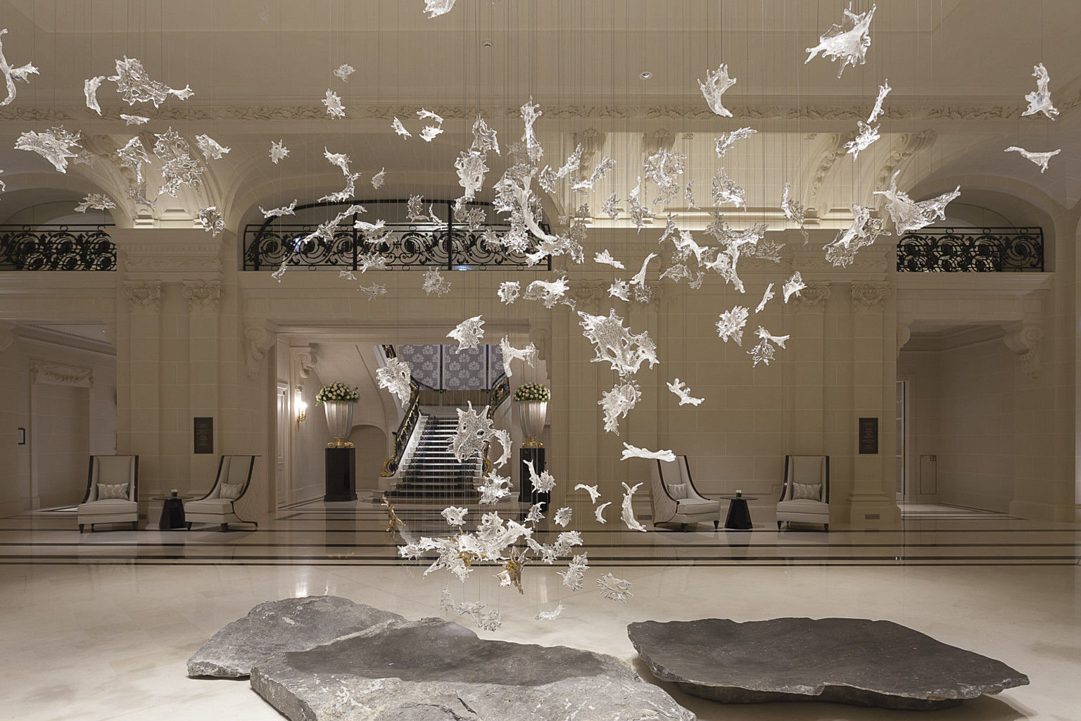 Contemporary Chandelier N Glass Led Dancing Leaves Lasvit Contemporary Chandelier N Glass Led