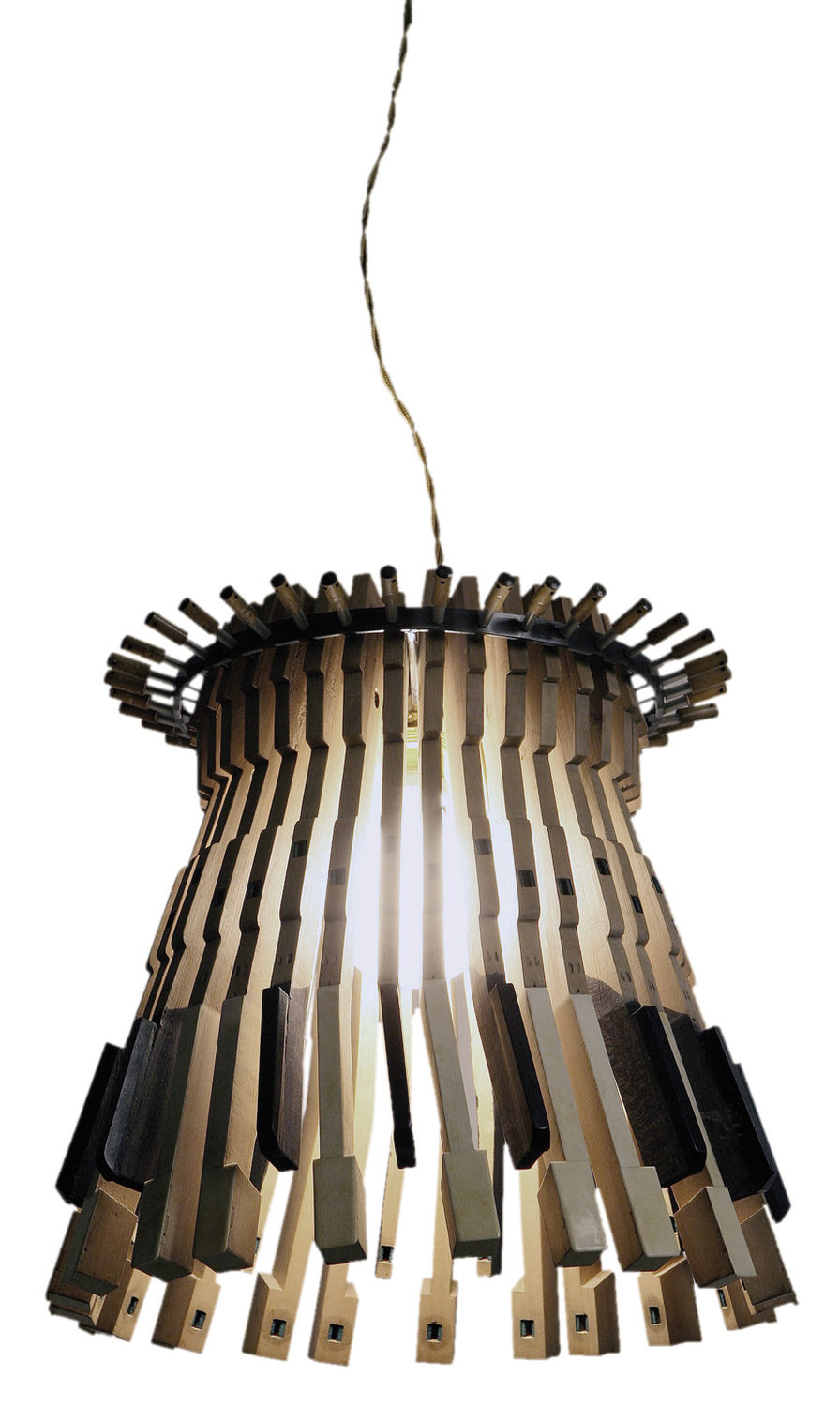 Original Design Chandelier Wooden Incandescent Handmade Original Design Chandelier Wooden Incandescent Handmade Piano M Ici Et La