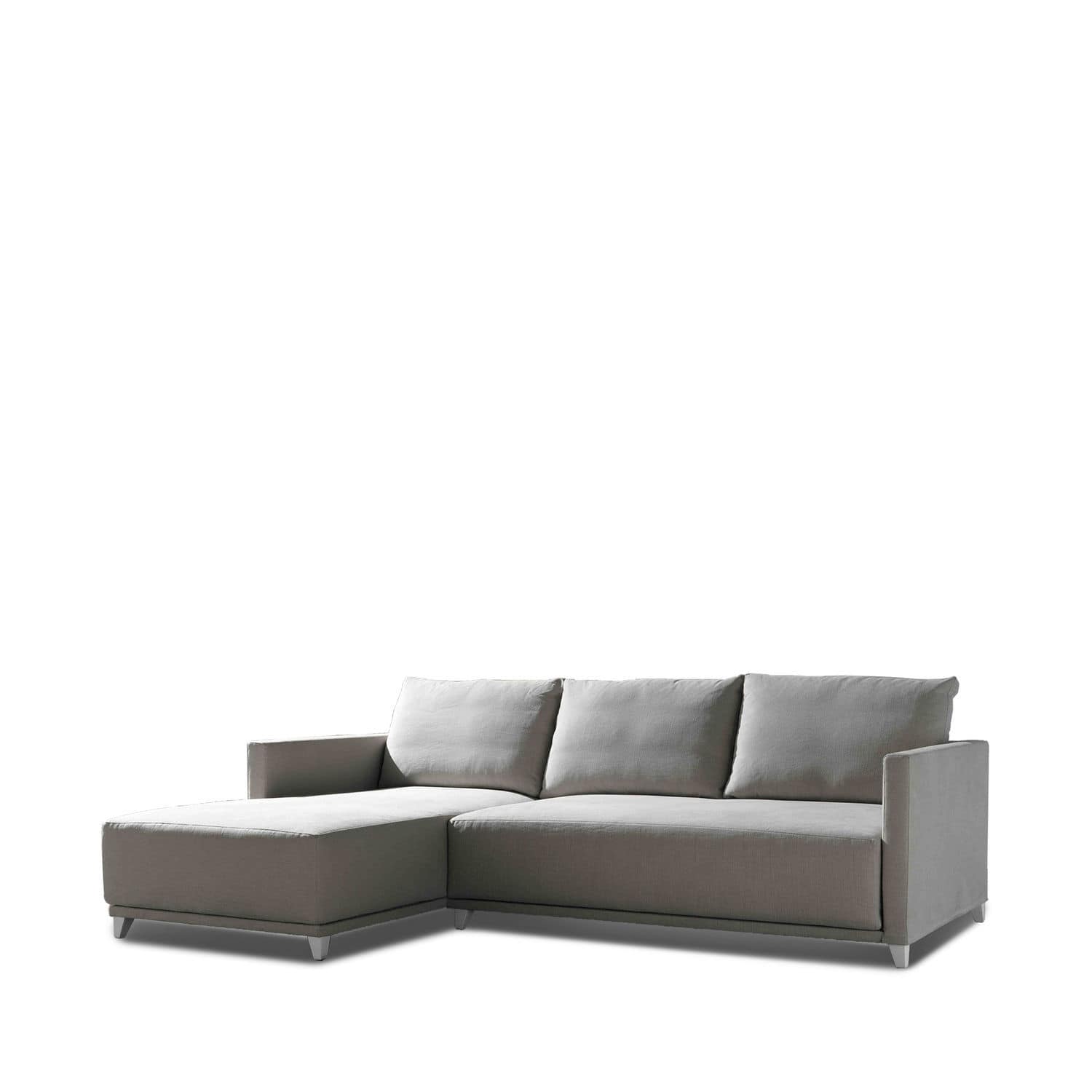 Corner Sofa NONAME Divani Santambrogio Gray Leather 2 Person