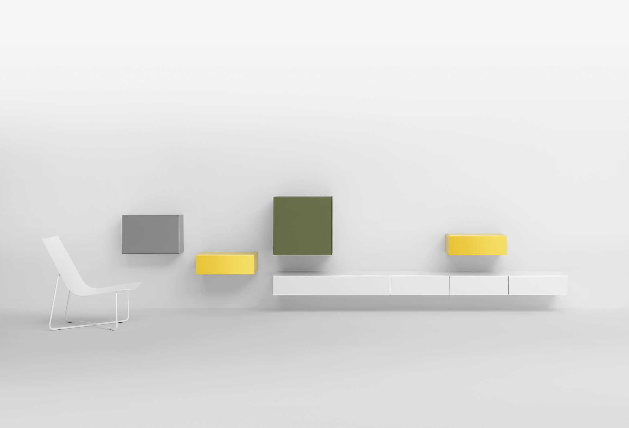 contemporary living room wall