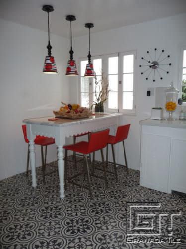 kitchen tile / floor / cement / victorian pattern - cluny-688 kitchen tile / floor / cement / victorian pattern - cluny-688