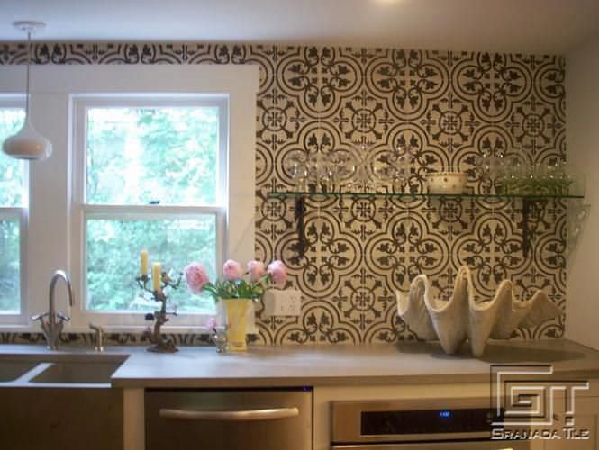 kitchen tile / floor / cement / victorian pattern - cluny-888 kitchen tile / floor / cement / victorian pattern - cluny-888